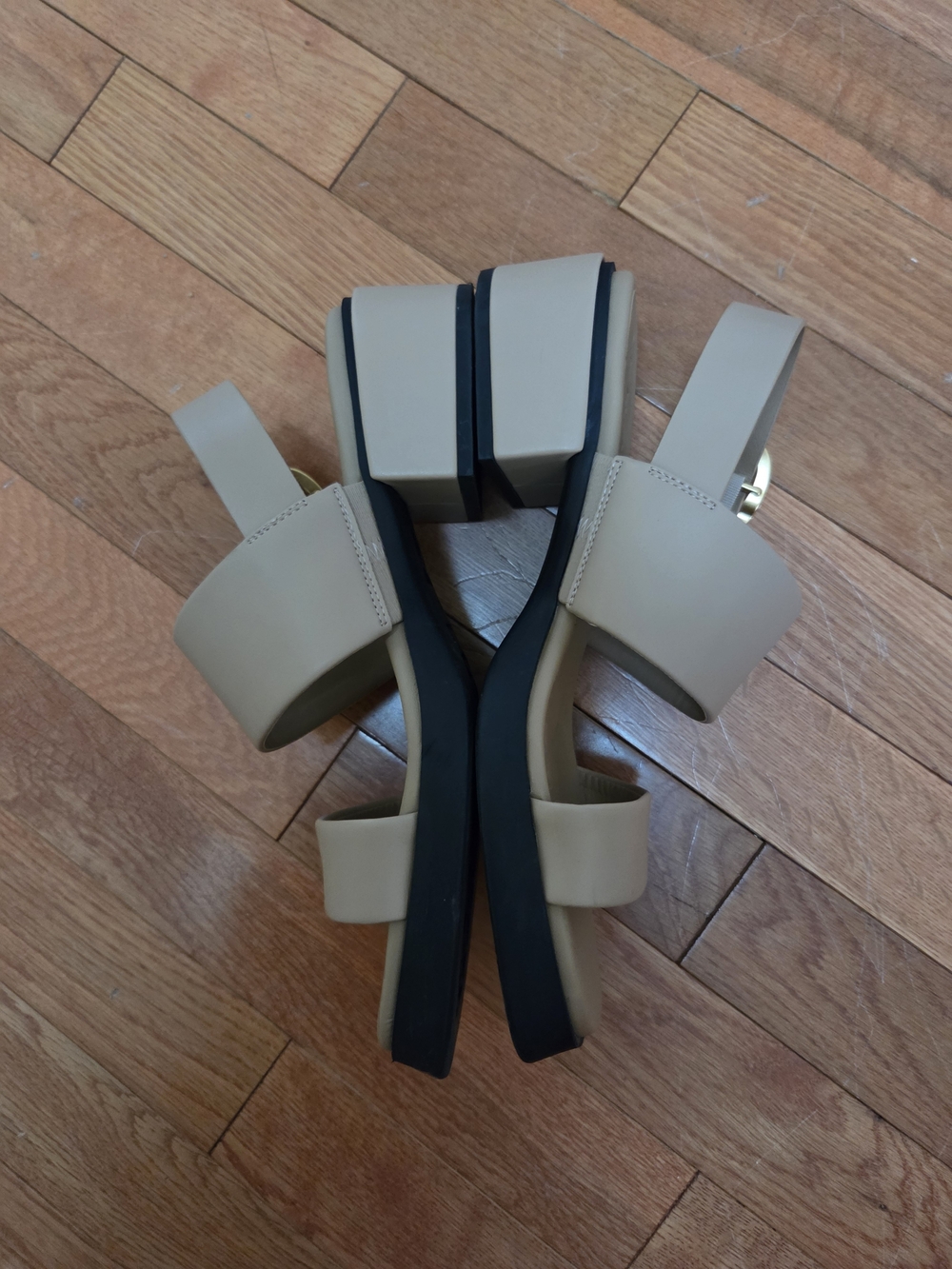 Aerosoles Women’s Beige Double-Strap Slide Sandals - Picture 3 of 4